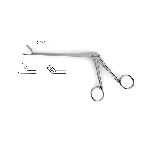 Rhoton Micro Bayonet Scissors, Round Bayonet Handle, Straight Blades, 8 1/4" (21.0 Cm)